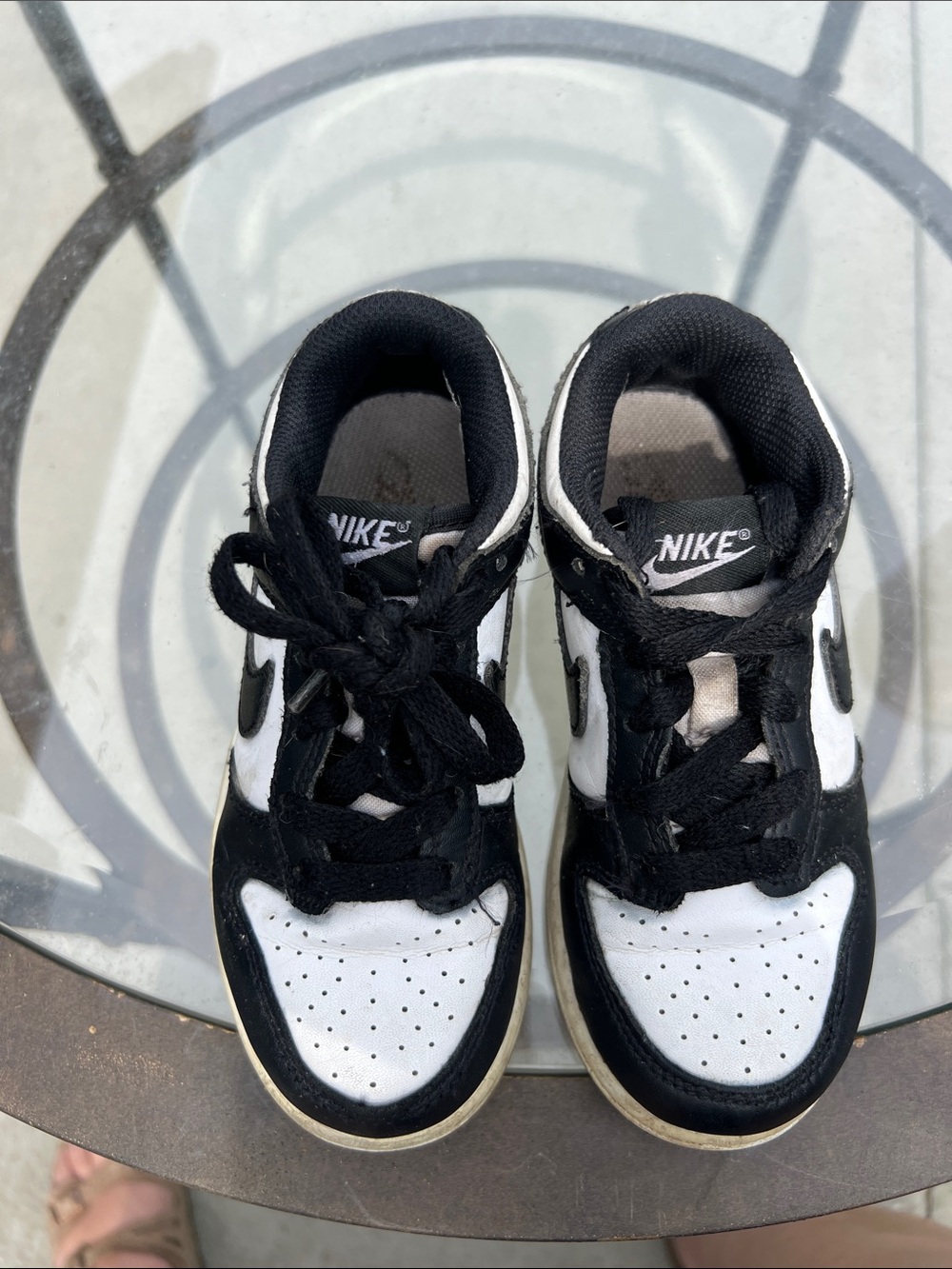 Nike Dunk Low Retro Panda Black White Toddler Size 11C CW1588-100